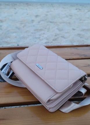 Молодіжна жіноча сумка/клатч/гаманець у бежевому кольорі5 фото