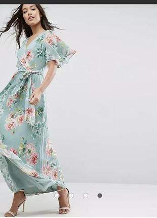 Asos 8 длинное платье плиссе3 фото