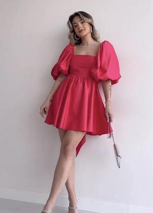 Повседневное платье-сарафан. воздушное нежное барби платье, платье с бантиком2 фото