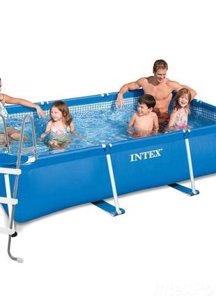 Каркасний басейн intex 28272 - 5, 300 х 200 х 75 см (2 006 л/год, тент, підстилка, драбина)