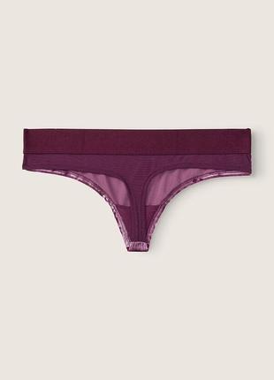 Вельветовые трусики тонг victoria's secret pink3 фото