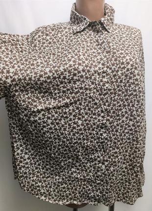 Рубашка блуза прямого кроя с принтом органический хлопок marc o polo /8377/8 фото