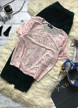 Ніжна блуза сітка в квіти вишні