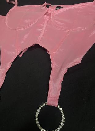 Топ корсет plt розовый топ с чяшками сексуальный корсет