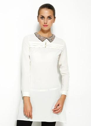 Белая женская блузка ma&gi