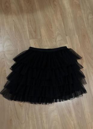 Черная юбка пачка2 фото