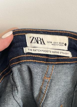 Джинсы  zara premium patch pocket marine straight9 фото