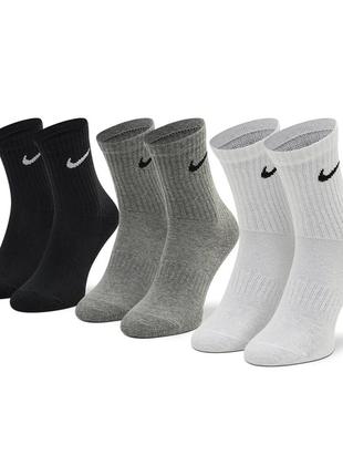 Носки муж. nike everyday cush ankle 3-pack black/white (арт.sx7667-964)