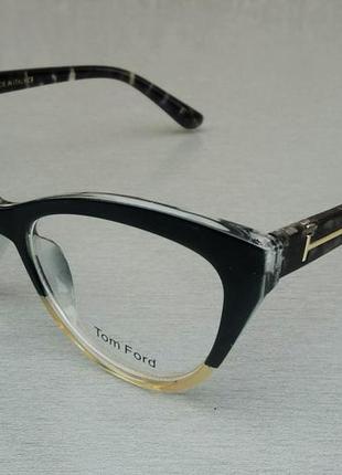 Tom ford очки женские имиджевые черно коричневые мраморные2 фото