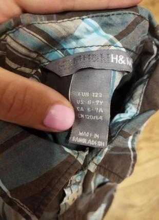 Рубашка рубашка h&amp;m 6-7 лет5 фото