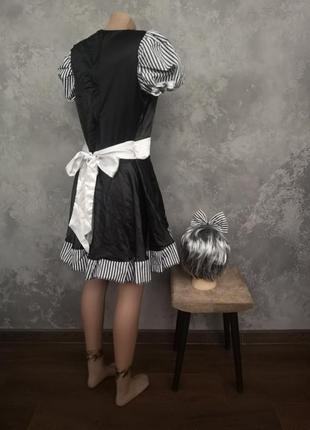 Карнавальна сукня перука покоївка m l 44 46 хелоуін відьма хэлоуин марионетка косплей лялька5 фото