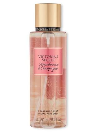 Спрей для тіла strawberries&champagne від victoria's secret (fragrance body mist)