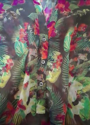 Сорочка, блузка в квітковий принт5 фото