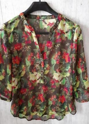 Сорочка, блузка в квітковий принт7 фото