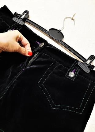 Bcb girls мини юбка чёрная бархат стрейч-хлопок тёплая на девушку /женская4 фото