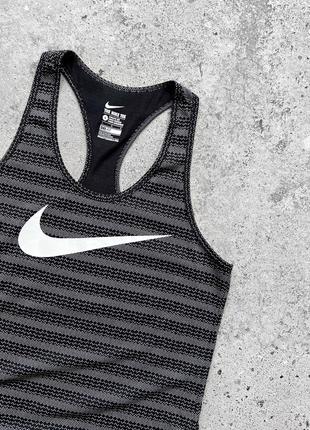 Nike women’s dri-fit athletic cut sleeveless big print tank top жіноча майка2 фото