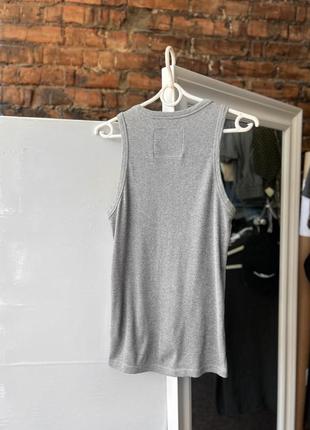 G-star raw tod singlet vintage women’s center logo gray tank toop женская, винтажная майка3 фото