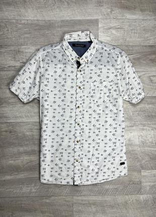 Twisted soul рубашка м 48 размер мужская с коротким рукавом белая оригинал