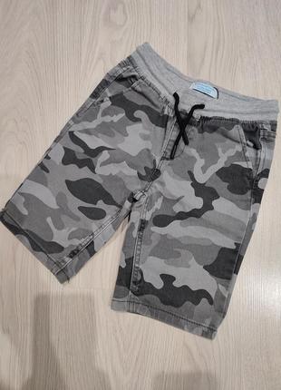 Шорты primark, коммуфляжный принт, р. 116/122