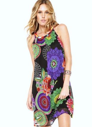 Desigual aya printed sleeveless shirts boho dress женского платья, платья, сарафан2 фото