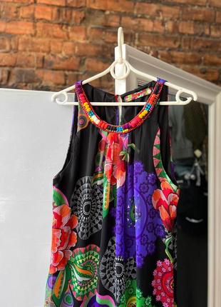 Desigual aya printed sleeveless shirts boho dress женского платья, платья, сарафан4 фото