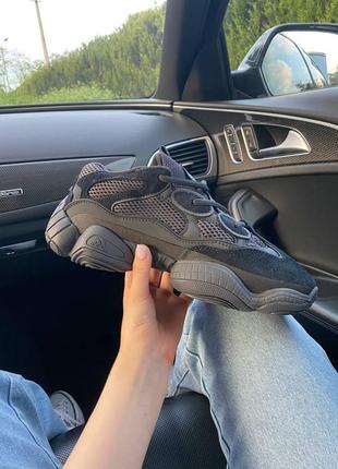 Кросівки жіночі / чоловічі adidas yeezy 500 black