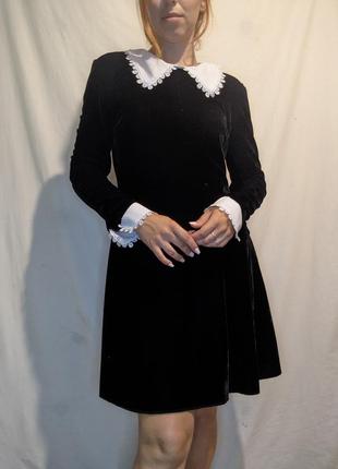 Велюрова сукня в готичному стилі вінтаж ретро готика аніме косплей уенсдей pop1 фото