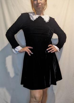 Велюрова сукня в готичному стилі вінтаж ретро готика аніме косплей уенсдей pop2 фото