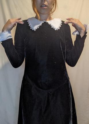 Велюрова сукня в готичному стилі вінтаж ретро готика аніме косплей уенсдей pop3 фото