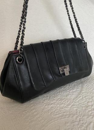 Сумка chanel black quilted lambskin vintage bowling bag, оригінал2 фото