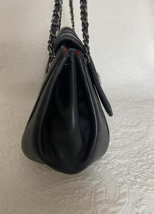 Сумка chanel black quilted lambskin vintage bowling bag, оригінал7 фото