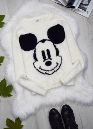 Милый свитер травка белый с микки маусом дисней1 фото