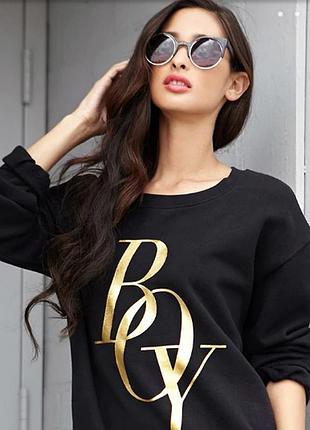 Стильний світшот на флісі forever 21 metallic boy sweatshirt, р. l-xl