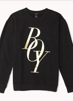 Стильный свитшот на флисе forever 21 metallic boy sweatshirt, р. l-xl5 фото