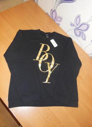 Стильный свитшот на флисе forever 21 metallic boy sweatshirt, р. l-xl6 фото