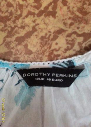 Фирменная натуральная невесомая блузка кофточка футболка блуза dorothy perkins 12 р., 40 р.2 фото