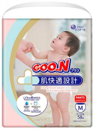 Подгузники goo.n plus трусики 6-12 кг m унисекс 58 шт (843339) - топ продаж!