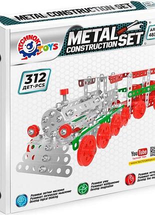 Металевий конструктор поїзд, 312 деталей 4814, технок
