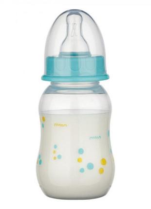 Пляшка для годування baby-nova droplets 130 мл блакитна (3960073)1 фото
