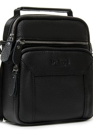 Мужская кожаная сумка - планшет dr. bond 1436 black