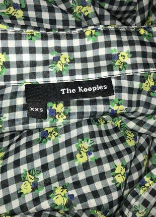 The kooples шовк бавовна сорочка в клітку квіточка xxs-s3 фото