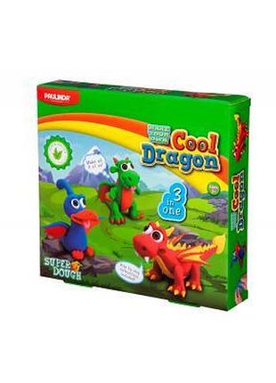 Набор для творчества paulinda super dough cool dragon драконы 3 в 1 (pl-081554)