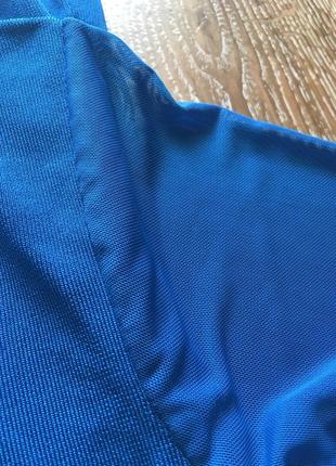 Синий лонгслив, рукава сетка5 фото