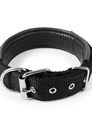 Ошейник для собак taotaopets 177701 xxl black двухслойный регулируемый "kg"