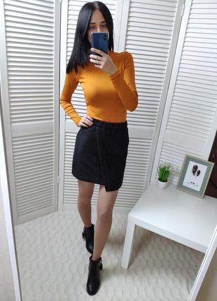 Асиметрична спідниця в зміїний принт topshop