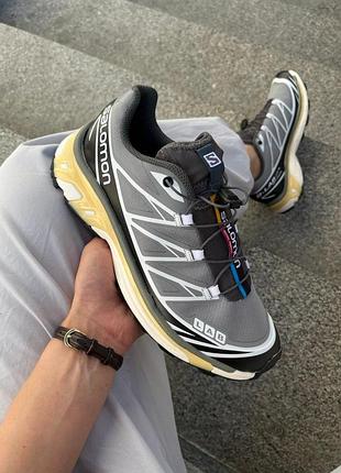 Мужские кроссовки salomon s/lab xt-6 silver black white 42