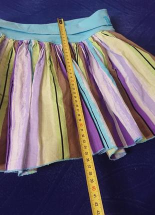 Детская фирменная хлопковая юбка с шортами7 фото