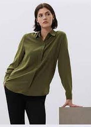 Льняна вільна пряма сорочка змішаний льон m&s