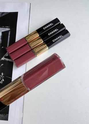 Chanel le rouge duo ultra tenue дуэт жидкая матовая помада + блеск1 фото