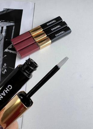 Chanel le rouge duo ultra tenue дуэт жидкая матовая помада + блеск3 фото